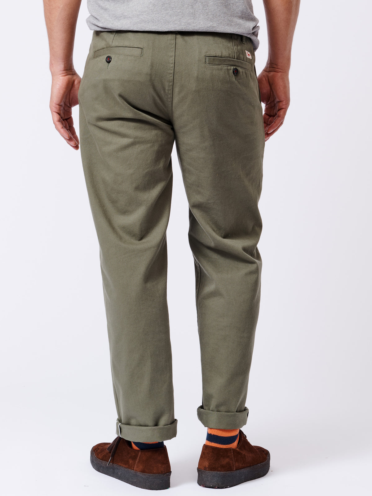 Aubin Khaki Ormsby Selvedge Chino | Chinos