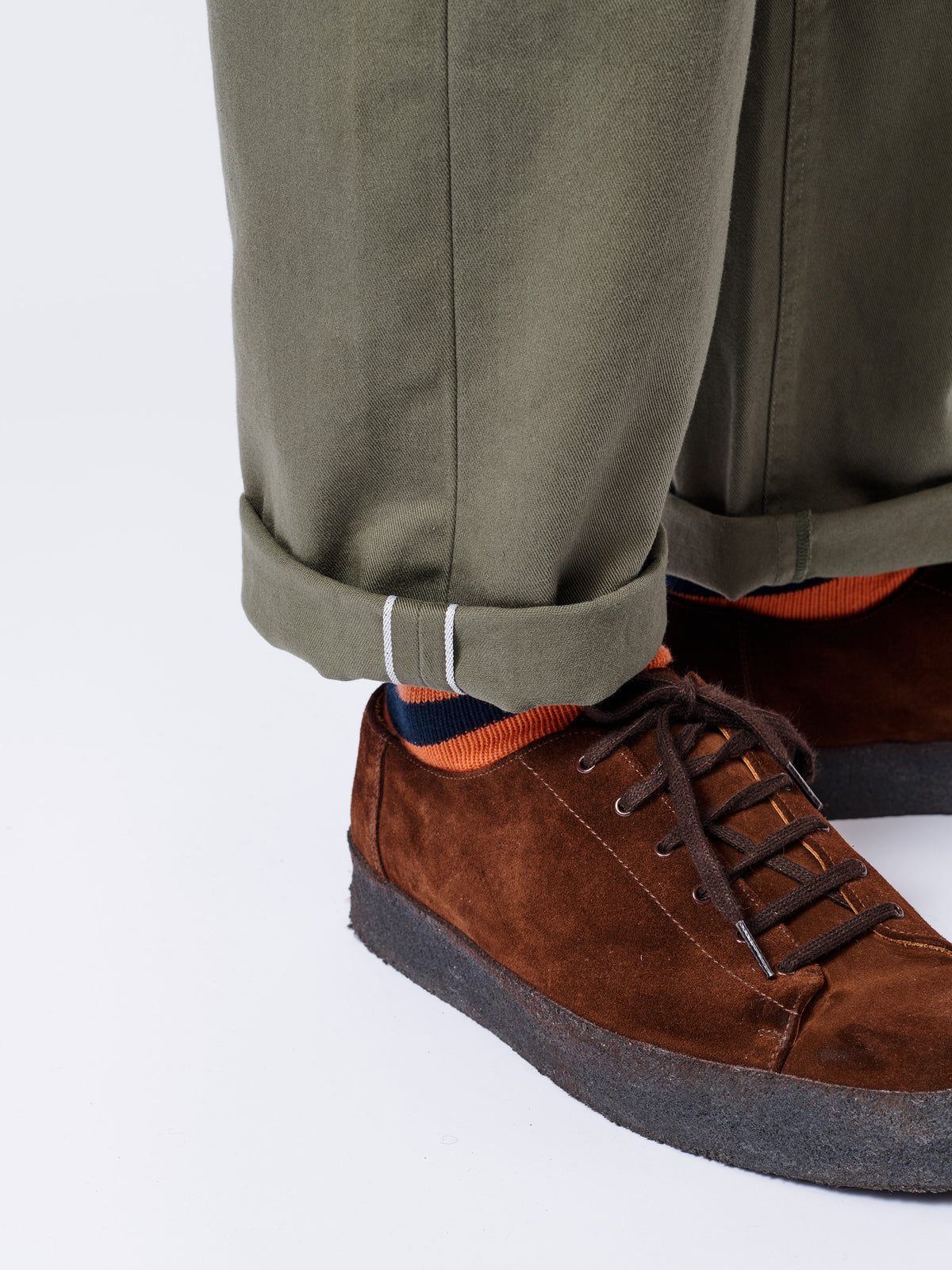 Aubin Khaki Ormsby Selvedge Chino | Chinos