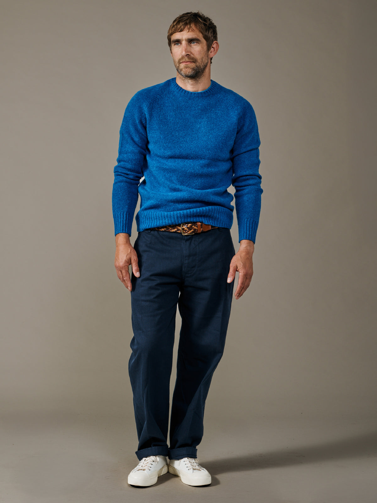 Aubin Navy Ormsby Selvedge Chino | Chinos