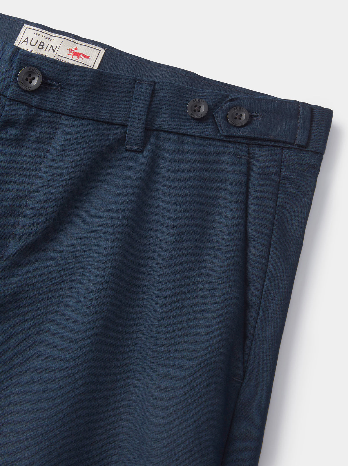 Aubin Navy Owsten Trouser | Linen Trousers