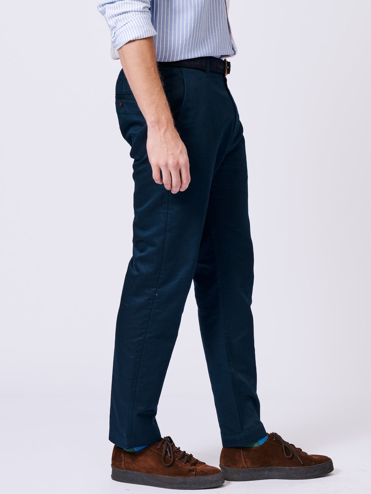 Aubin Navy Owsten Trouser | Linen Trousers