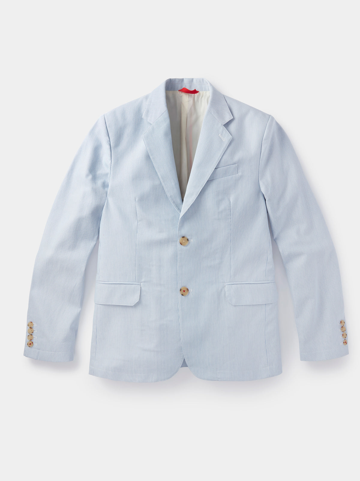 Aubin Blue/White Stripe Pasmore Suit Jacket | Linen Jacket