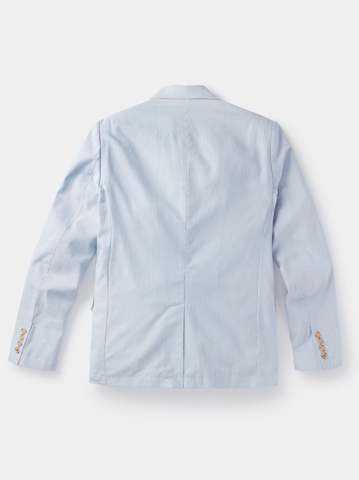 Aubin Pasmore Suit Jacket in Blue/White Stripe, back view