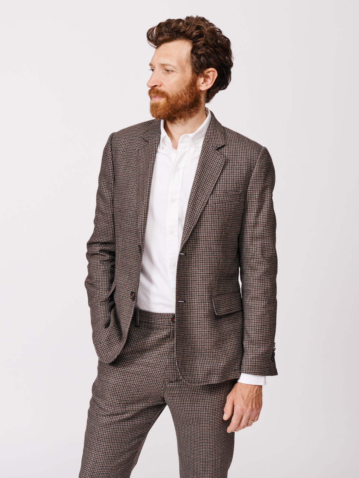 Aubin Puppy Tooth Pasmore Wool Jacket | Wool Jacket