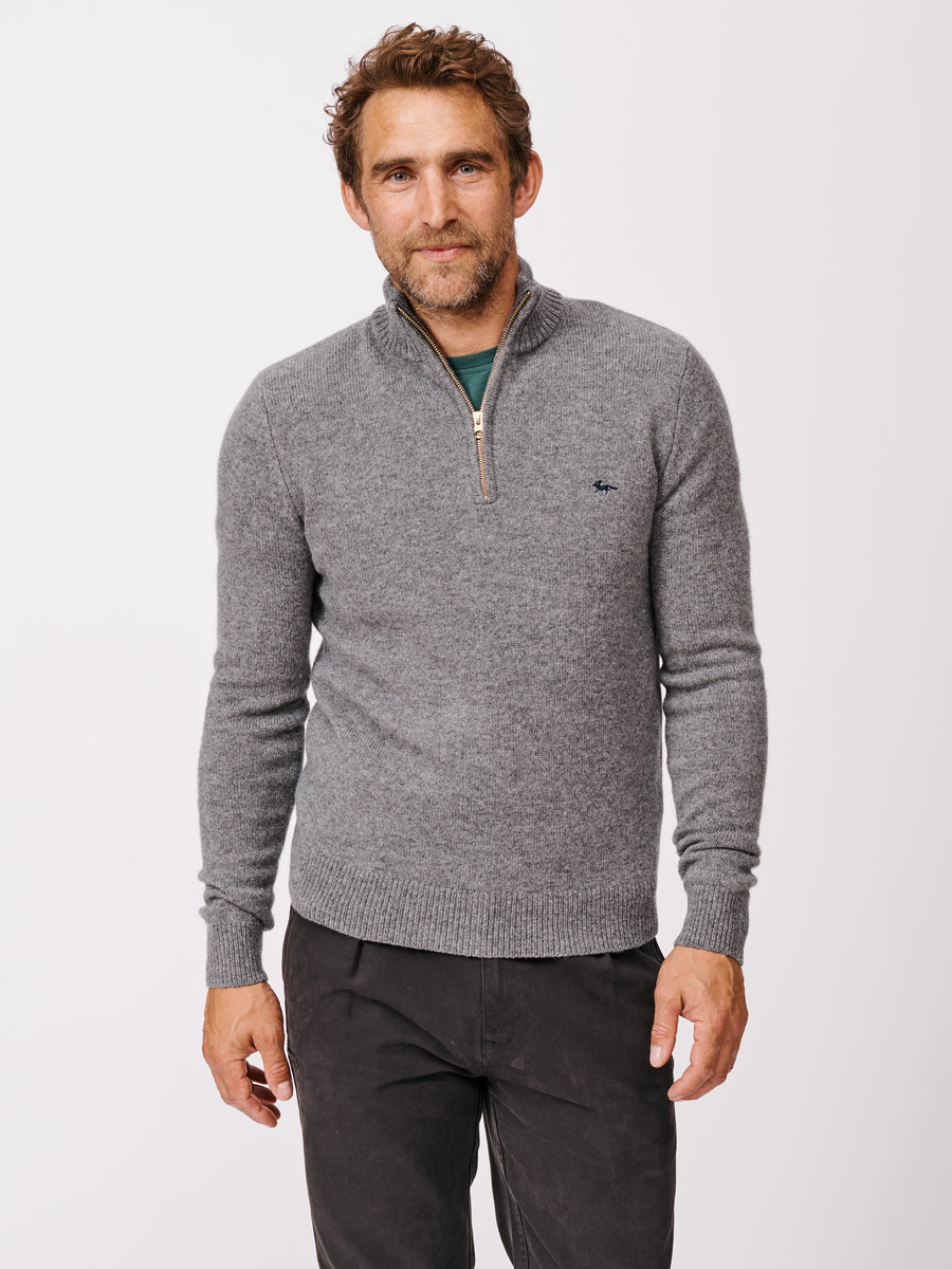 Pepper Lambswool Zip Neck