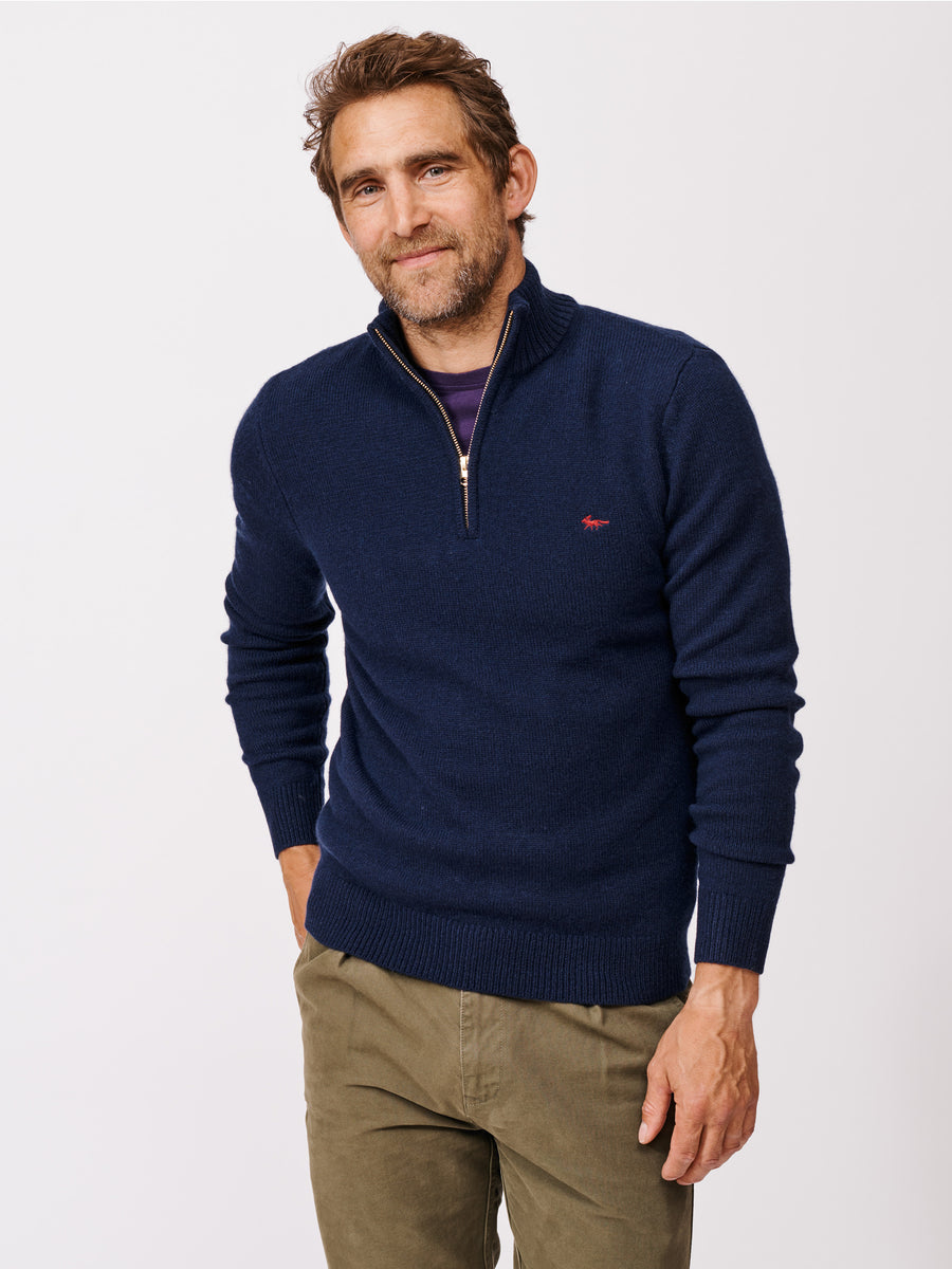 Pepper Lambswool Zip Neck