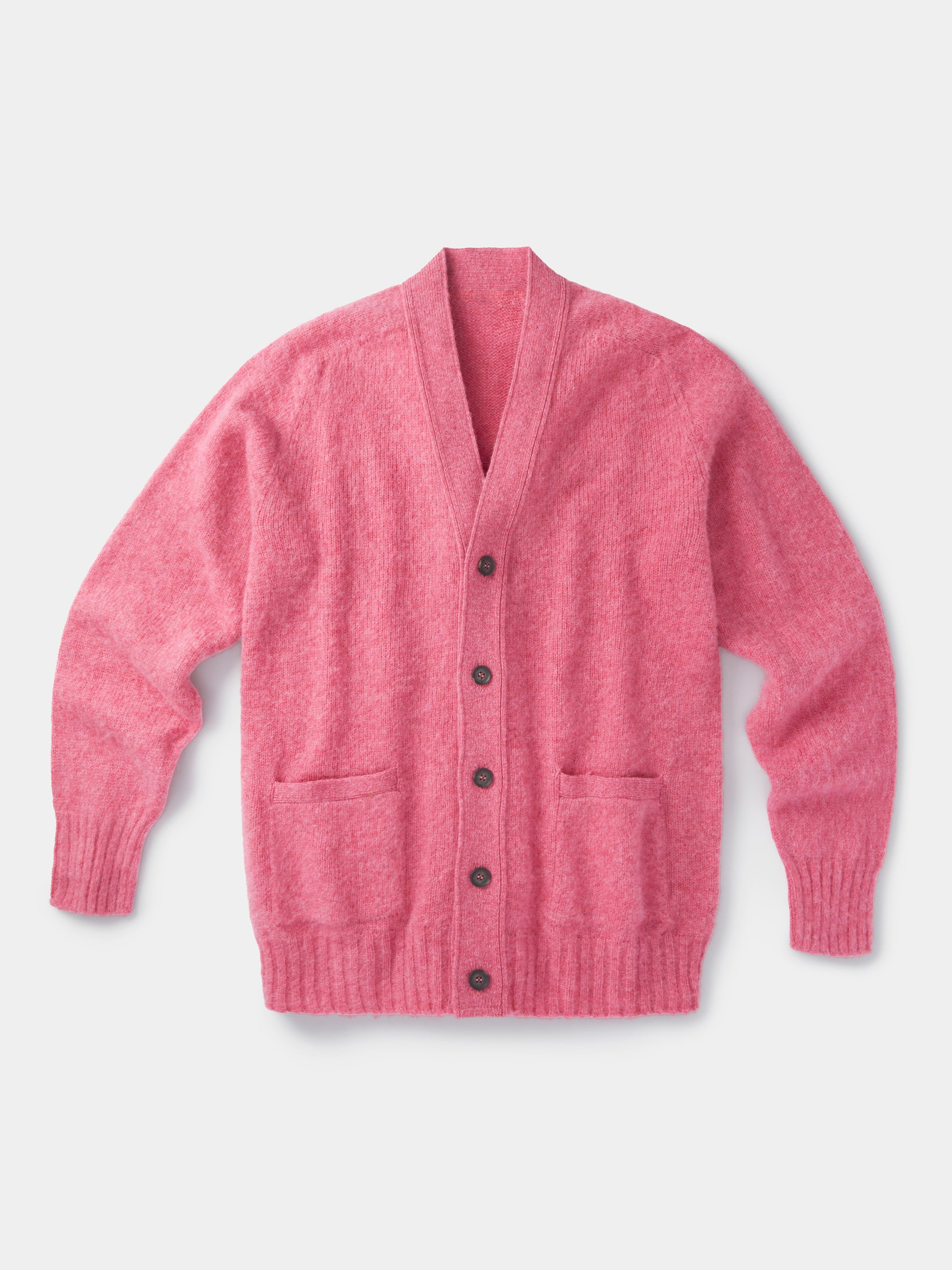 Pink Pettigrew Shetland Wool Cardigan | Aubin