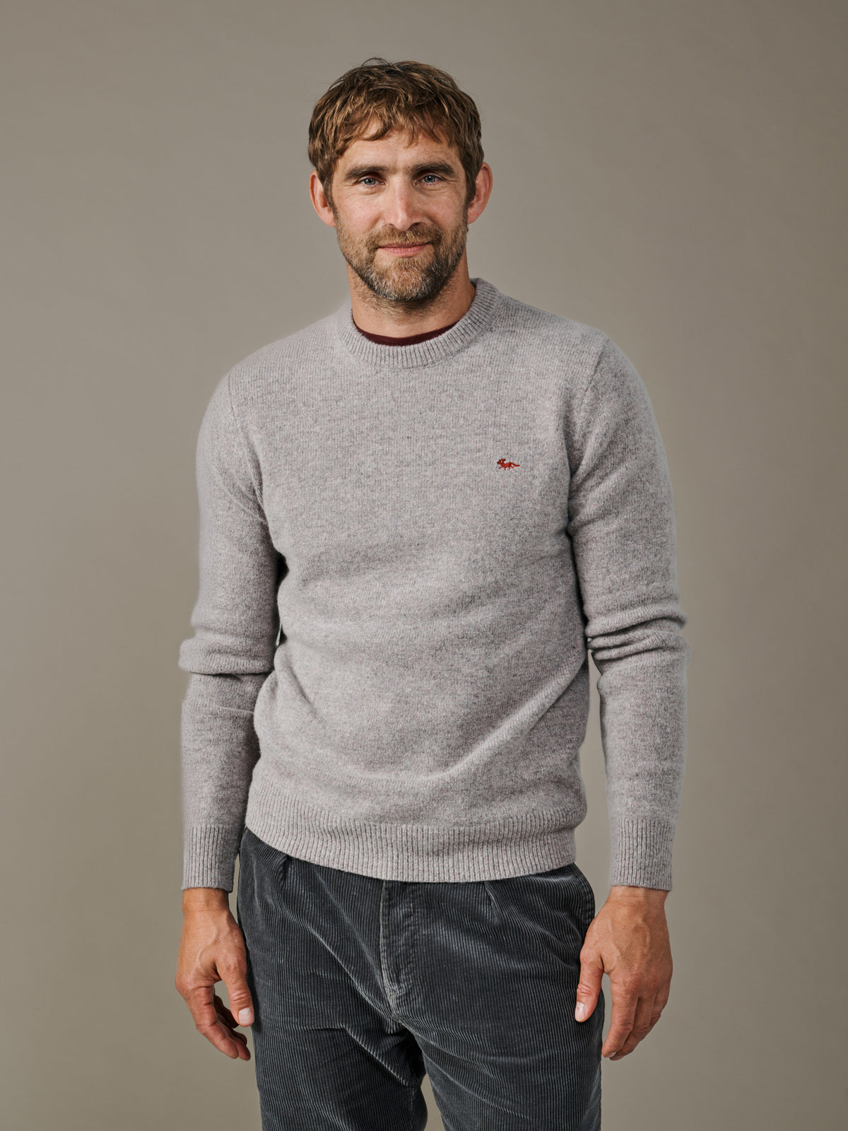 Aubin Stone Phillips Lambswool Crew Neck | Crew Neck