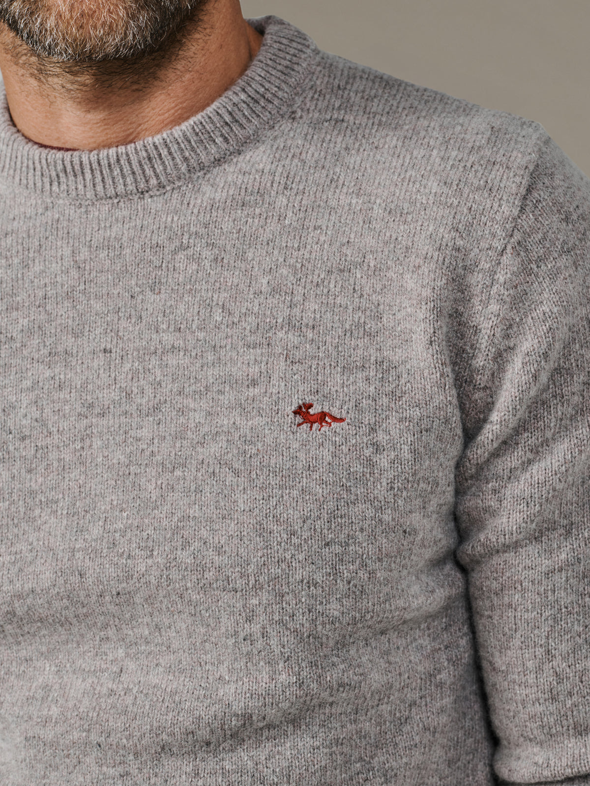 Aubin Stone Phillips Lambswool Crew Neck | Crew Neck