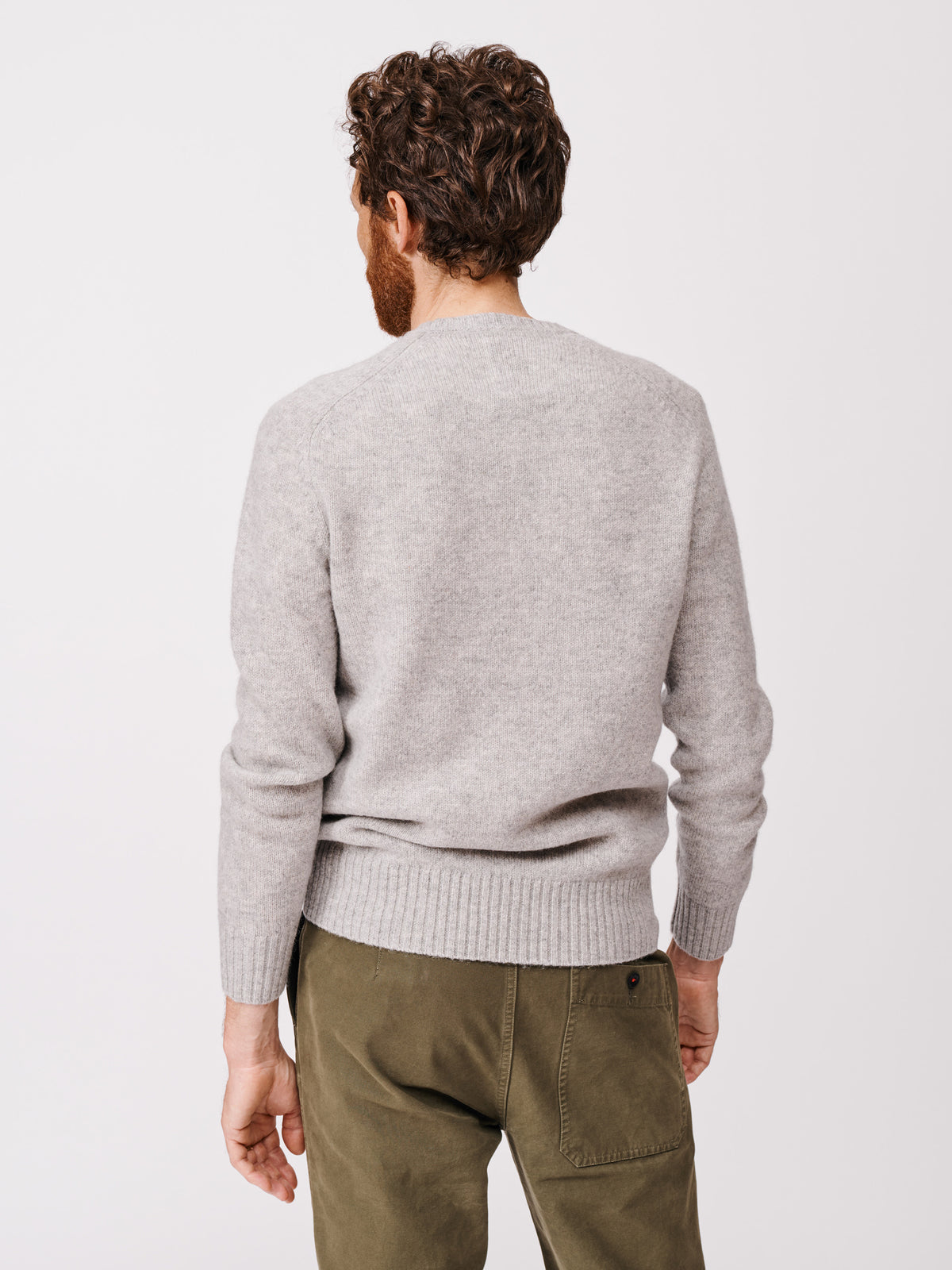 Aubin Silver Prestwick Shetland Crew Neck Jumper | Crew Neck