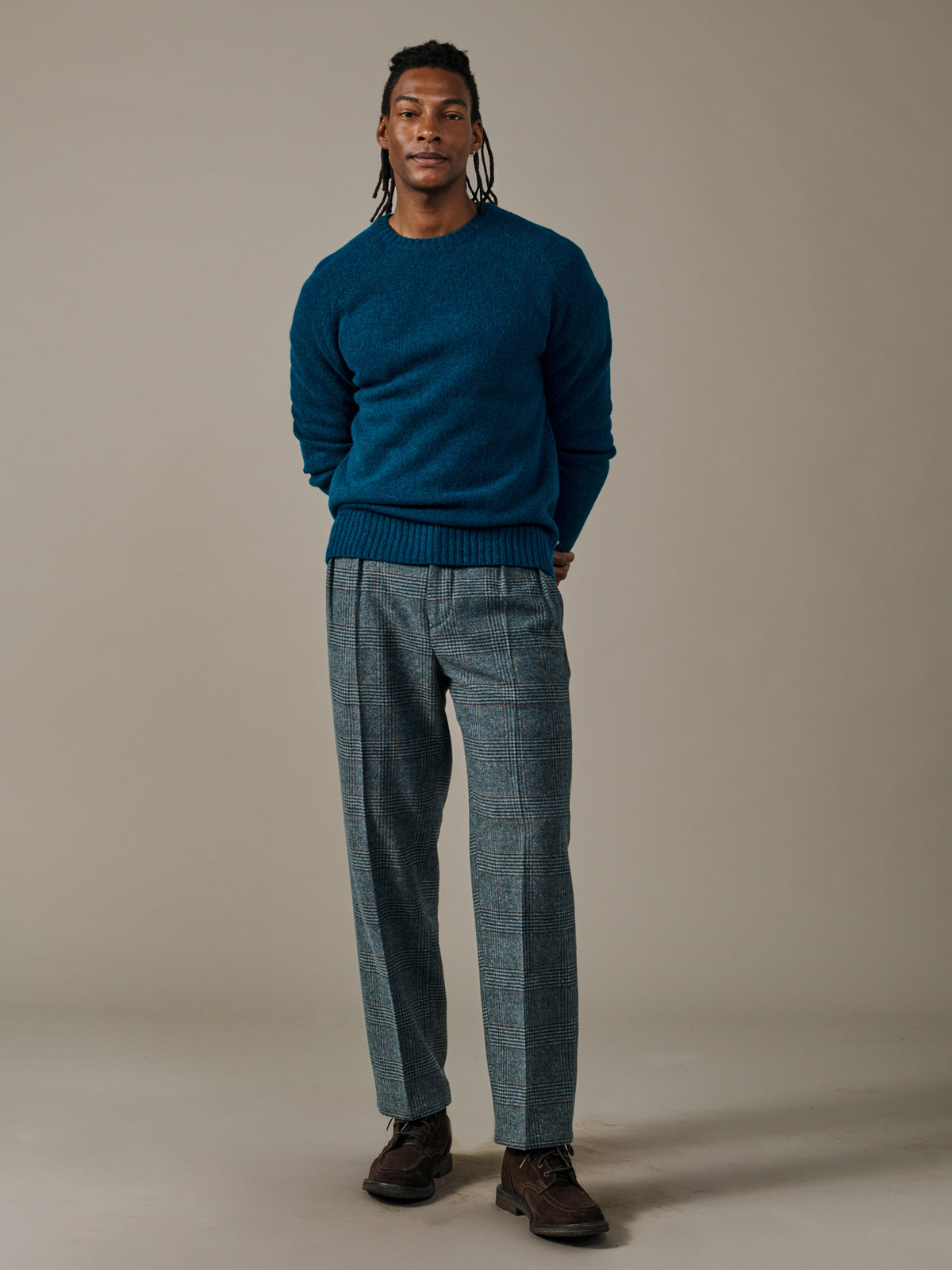 Aubin Peacock Prestwick Shetland Crew Neck Jumper | Crew Neck