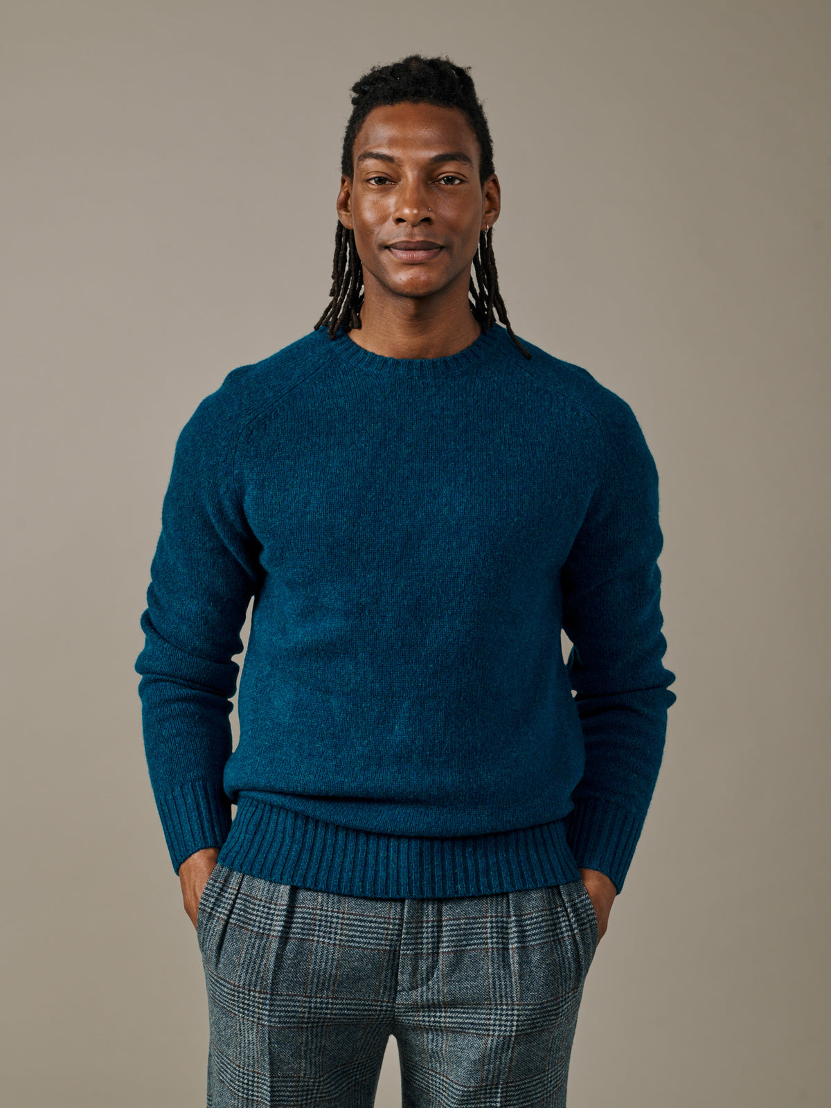 Aubin Peacock Prestwick Shetland Crew Neck Jumper | Crew Neck