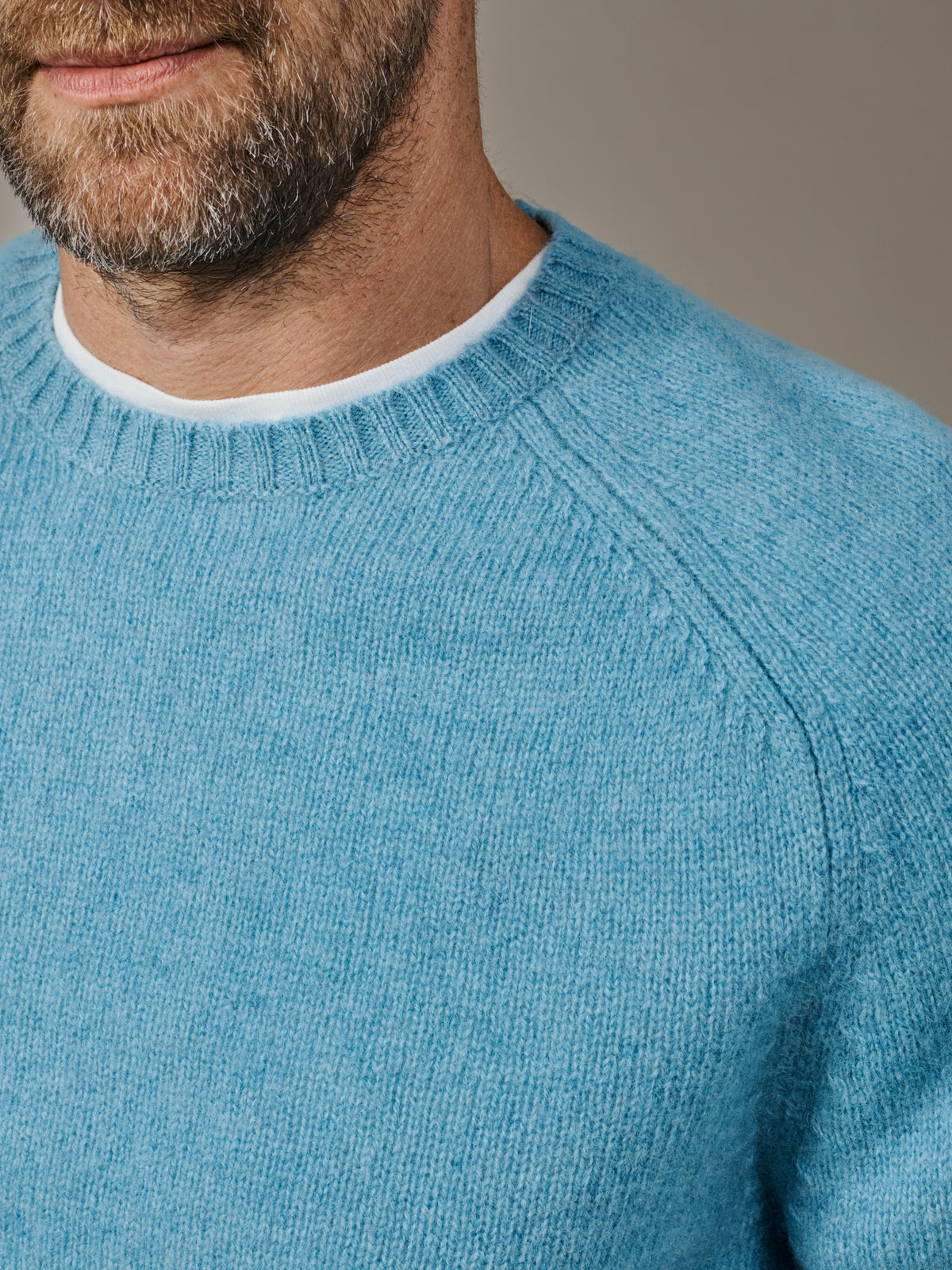 Aubin Peppermint Prestwick Shetland Crew Neck Jumper | Crew Neck