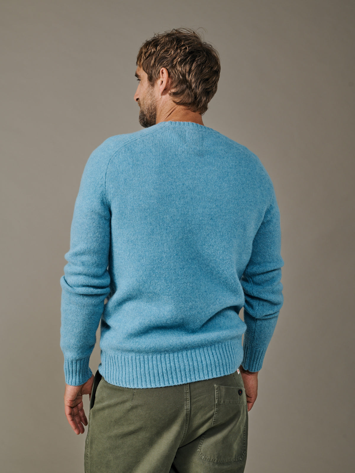 Aubin Peppermint Prestwick Shetland Crew Neck Jumper | Crew Neck