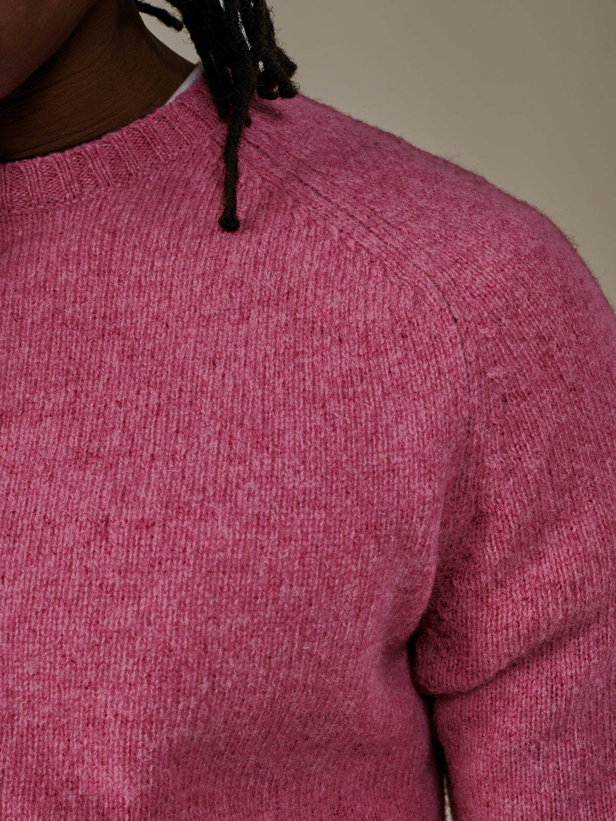 Aubin Pink Prestwick Shetland Crew Neck Jumper | Crew Neck