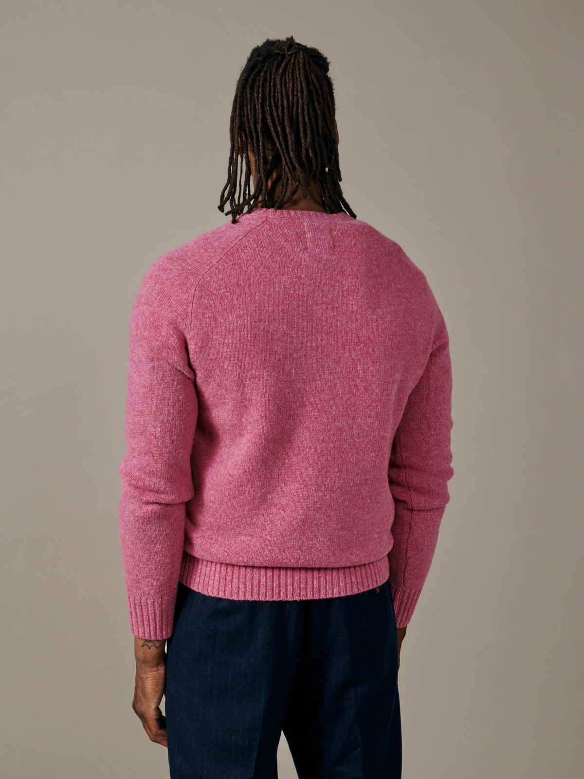 Aubin Pink Prestwick Shetland Crew Neck Jumper | Crew Neck