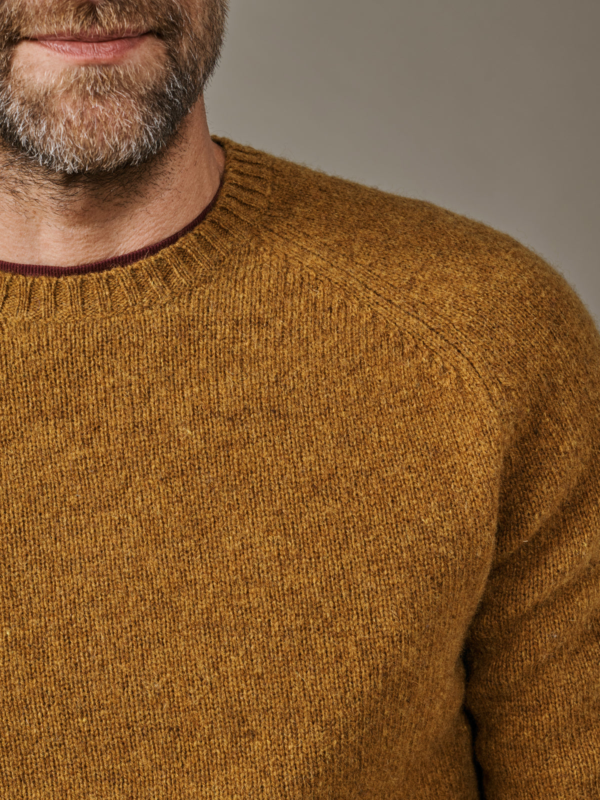Aubin Tan Prestwick Shetland Crew Neck Jumper | Crew Neck