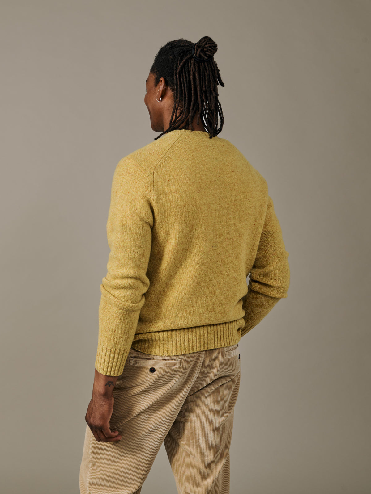Aubin Turmeric Prestwick Shetland Crew Neck Jumper | Crew Neck