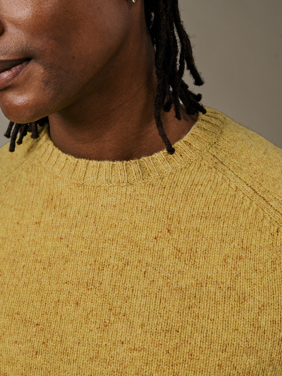 Aubin Turmeric Prestwick Shetland Crew Neck Jumper | Crew Neck