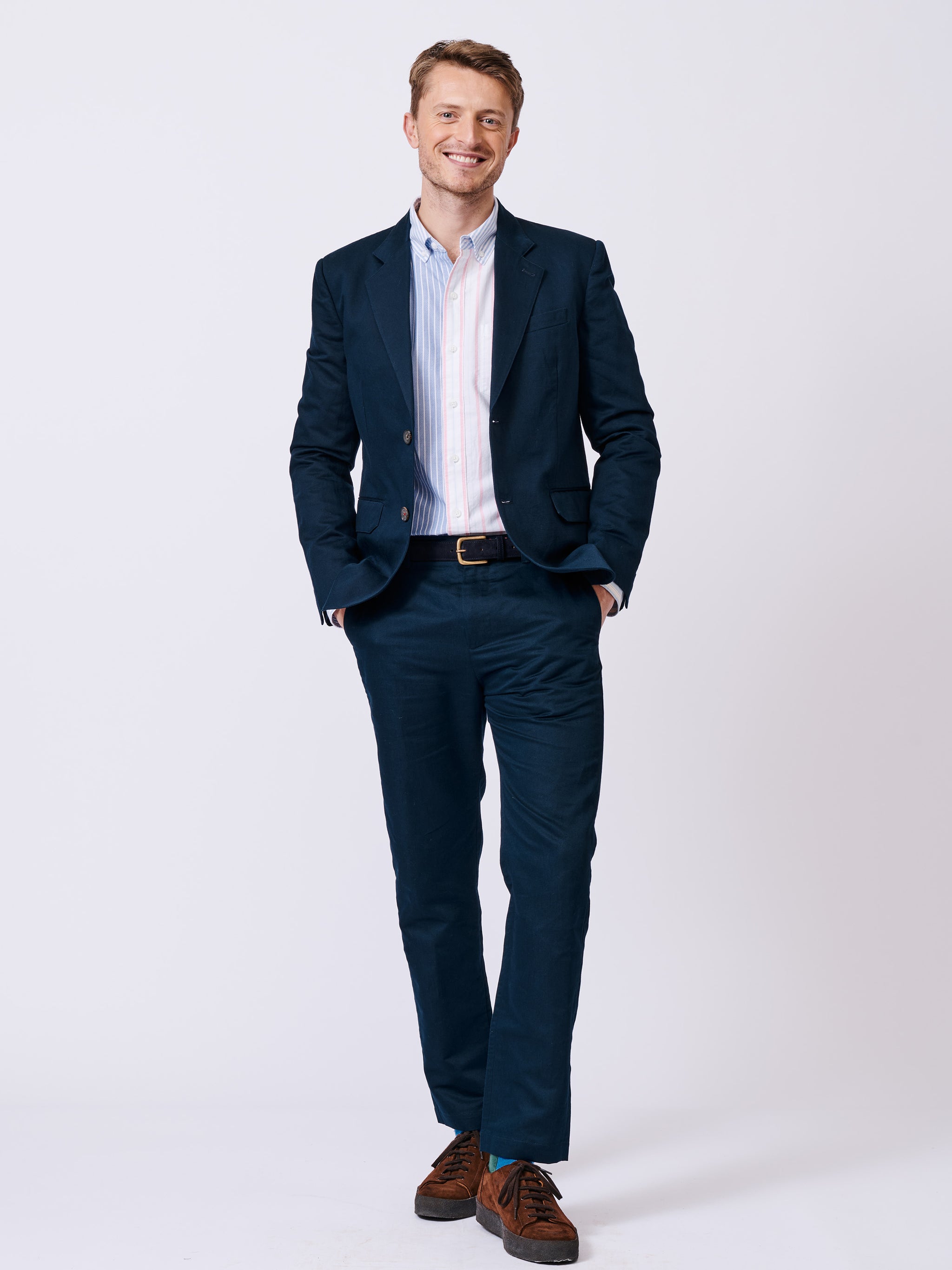 Pasmore Cotton Linen Blend Blazer – Aubin - Main Image