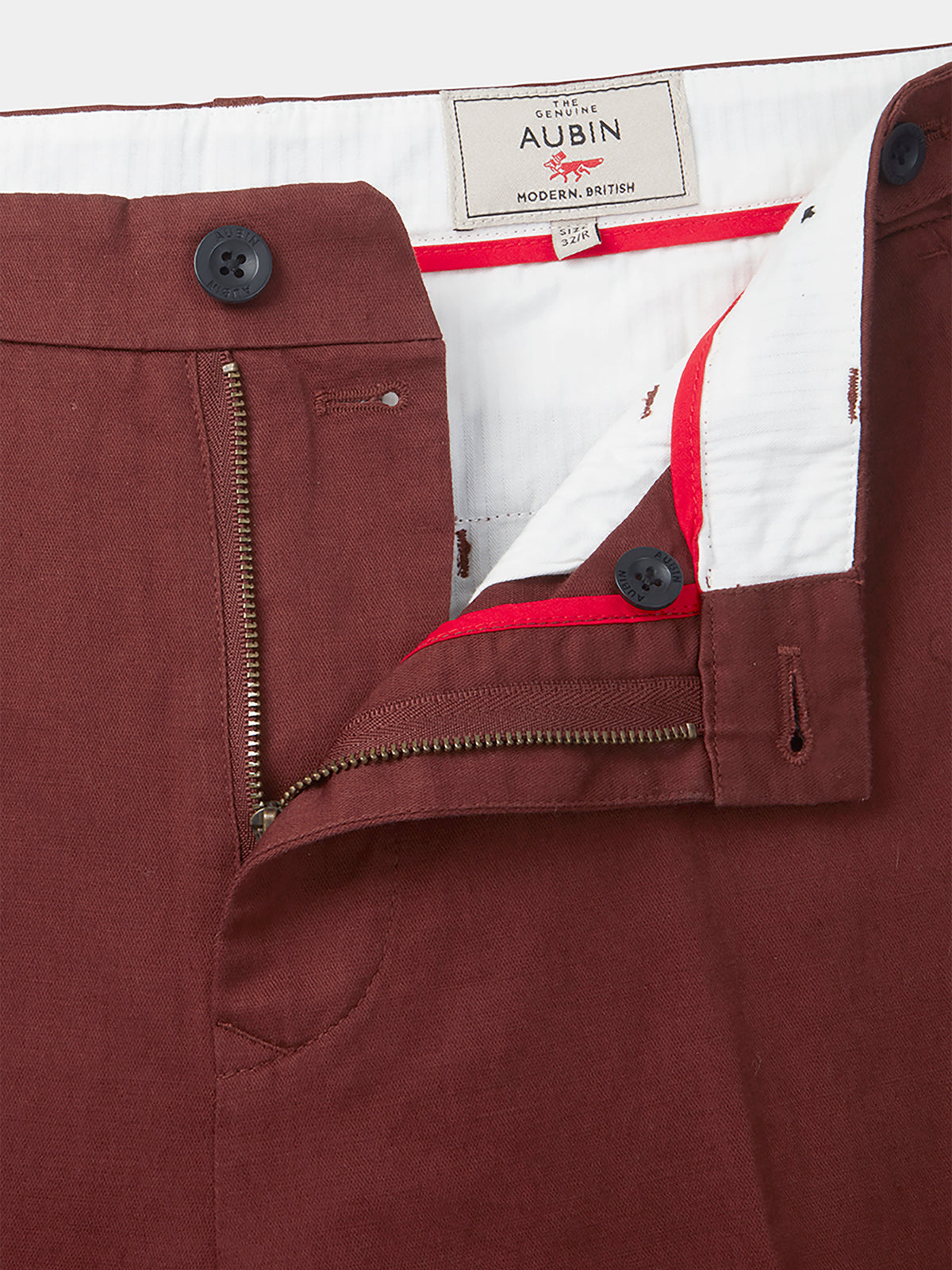 Aubin Brown Pasmore Straight Leg Trouser | Suit Trousers