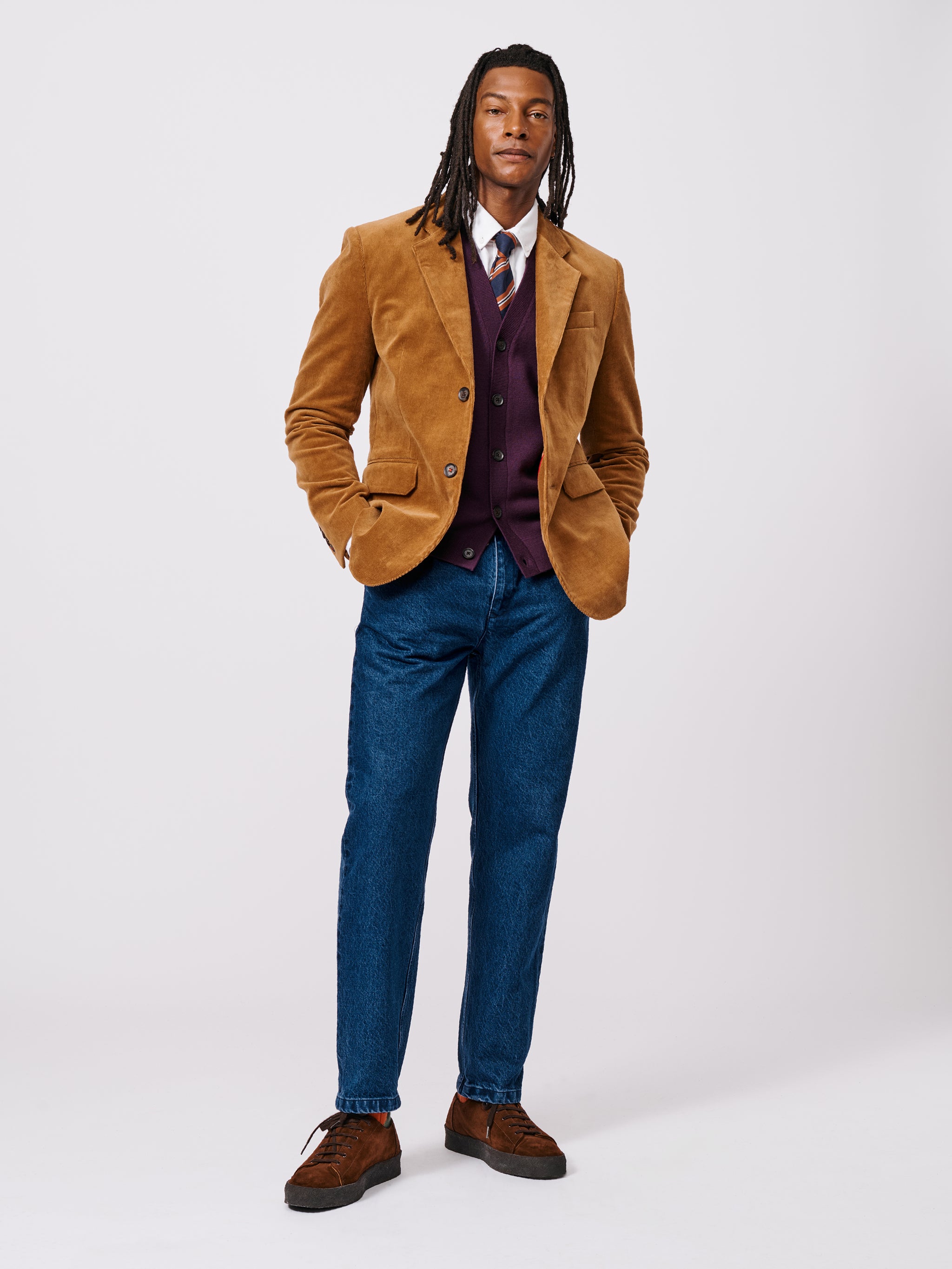 Camel Pasmore Cord Suit Jacket | Aubin