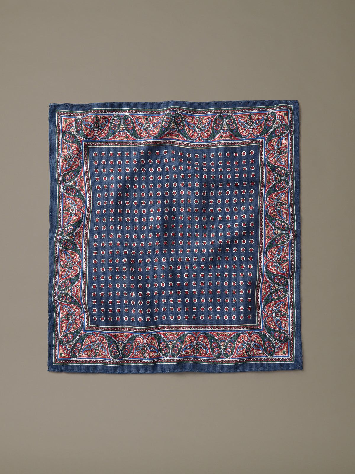Aubin Navy Foulard Peveril Pocket Square | Pocket Square
