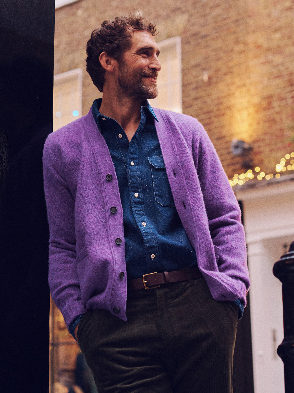 Aubin Purple Pettigrew Cardigan | Cardigan