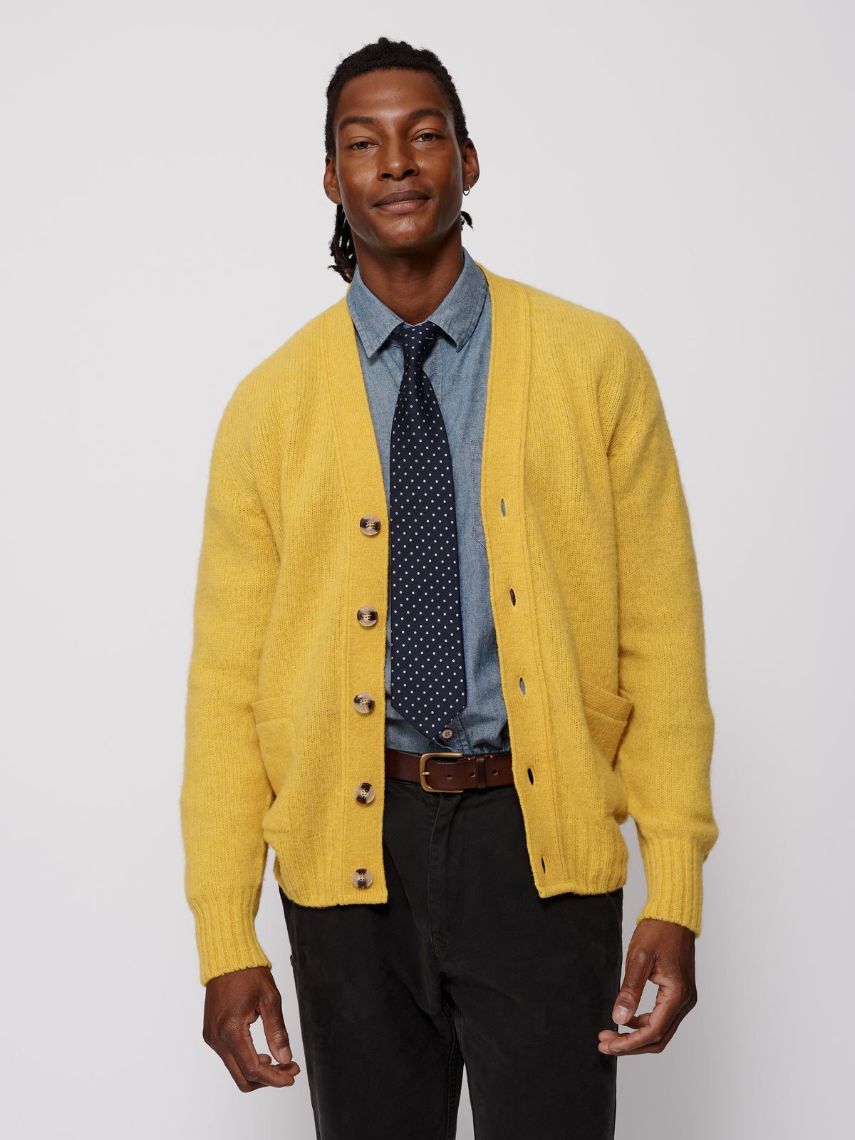 Aubin Yellow Pettigrew Cardigan | Cardigan