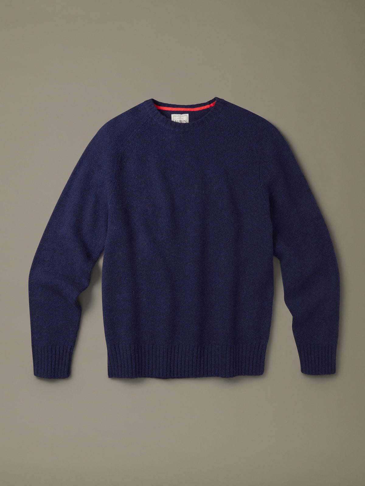Aubin Navy Prestwick Shetland Crew Neck Jumper | Crew Neck