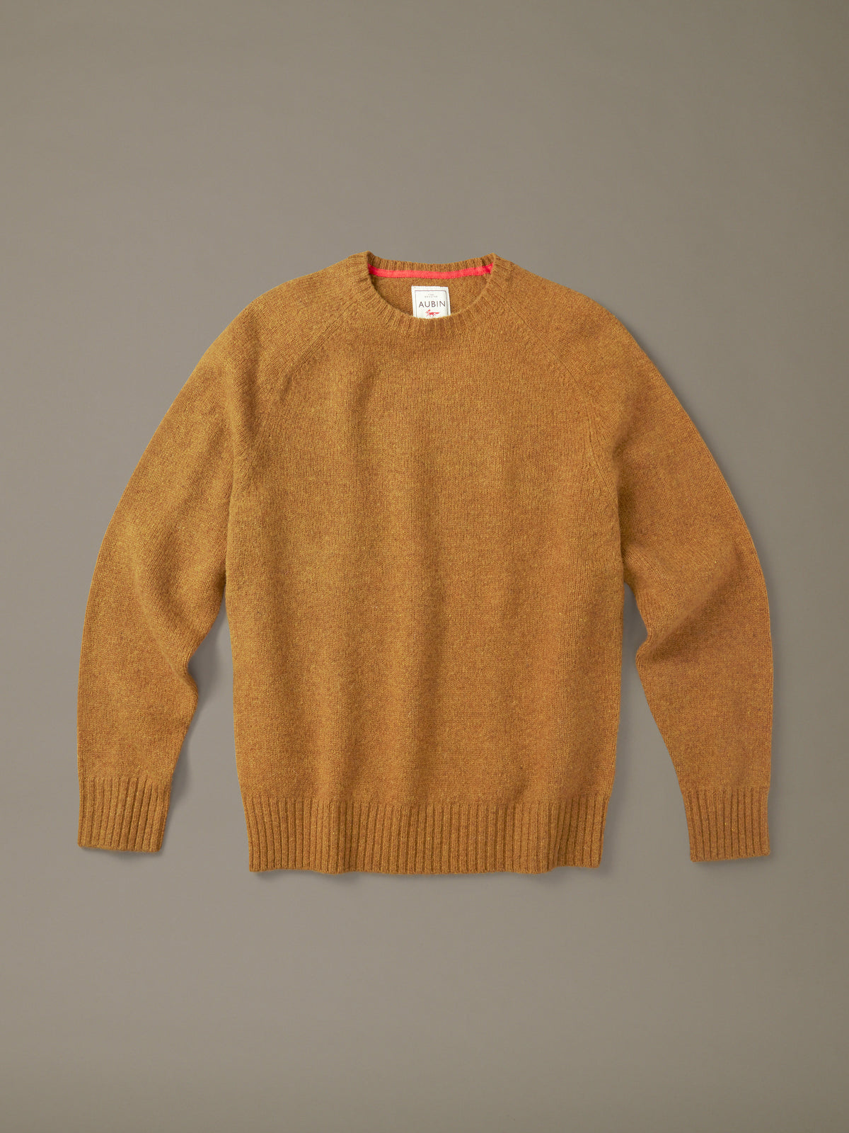Aubin Tan Prestwick Shetland Crew Neck Jumper | Crew Neck