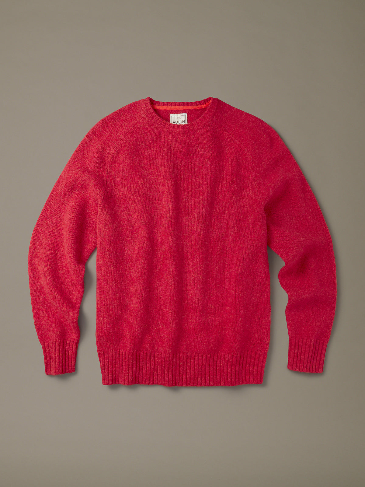 Aubin Rouge Prestwick Shetland Crew Neck Jumper | Crew Neck