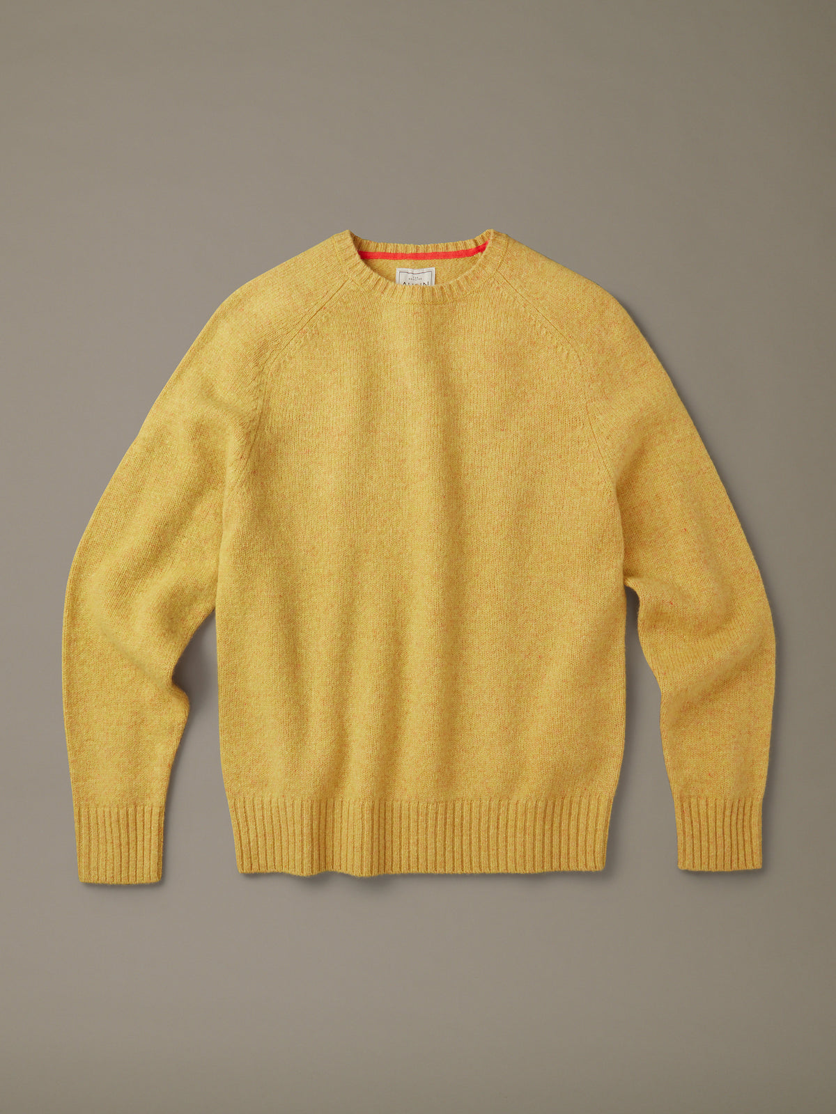 Aubin Turmeric Prestwick Shetland Crew Neck Jumper | Crew Neck