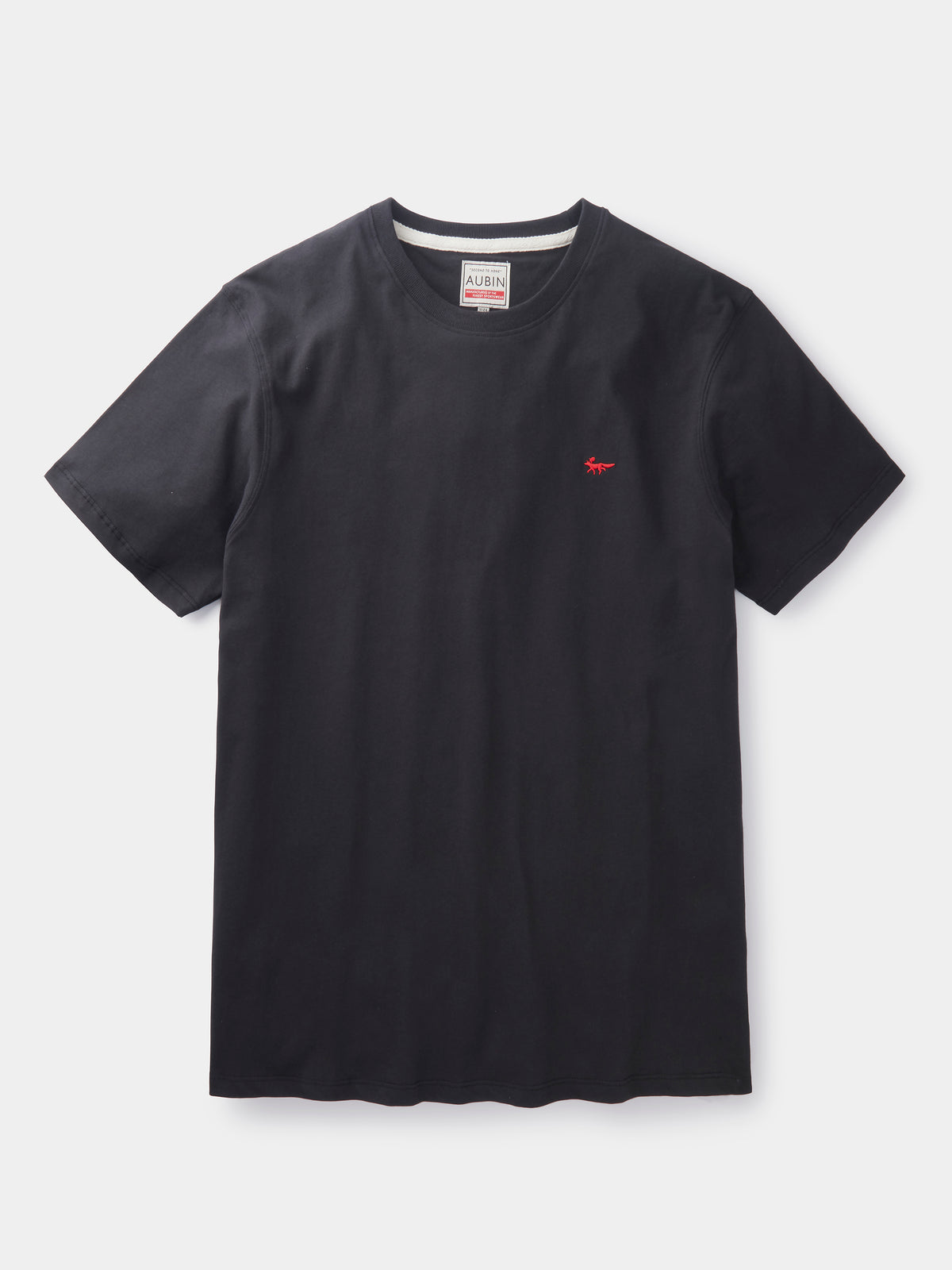 Aubin Organic Cotton T-Shirt in Black, styled as part of the Full Lounge Set