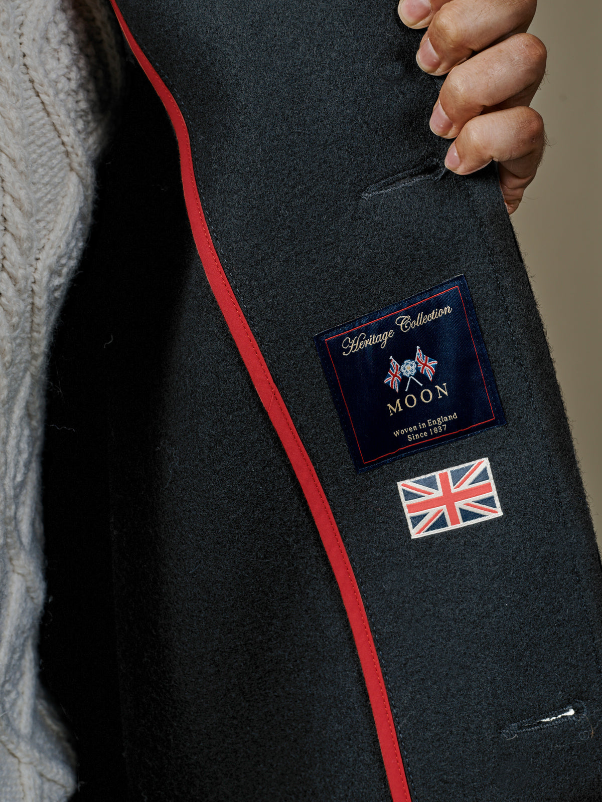 Aubin Navy Raleigh Wool Coat | Overcoat