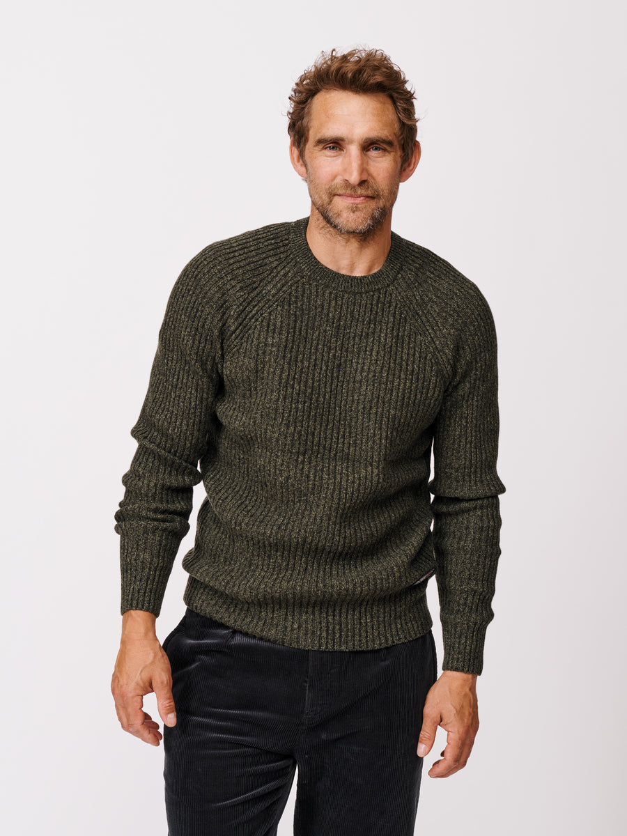 Ray Lambswool Fisherman Rib Crew