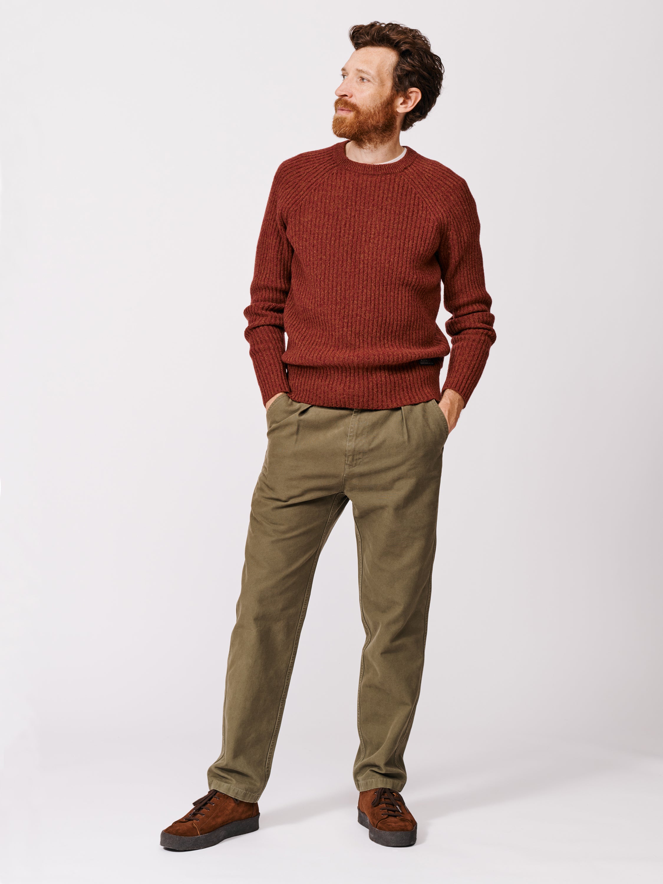 Ray Fisherman Rib Crew Neck Jumper – Aubin