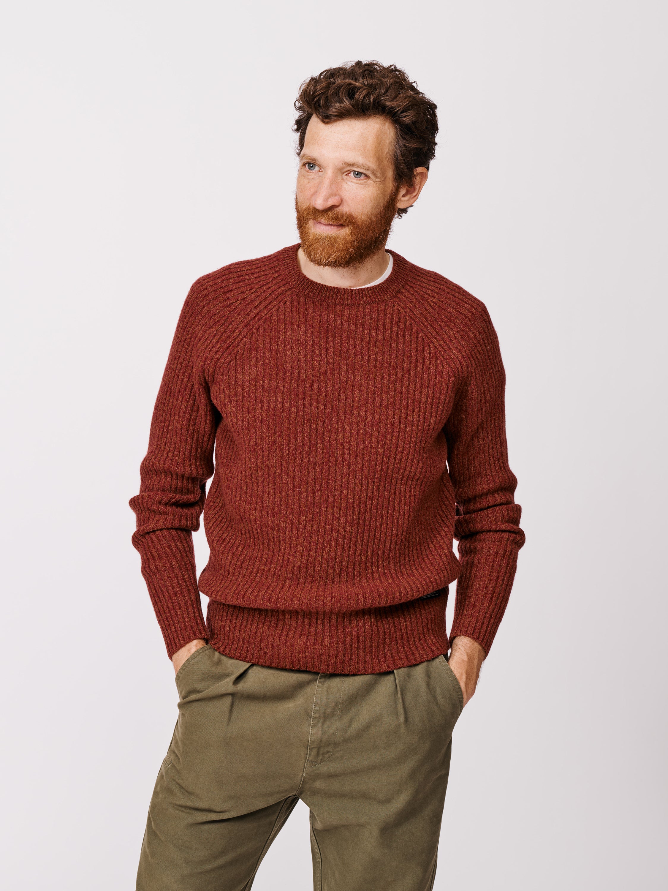 Ray Fisherman Rib Crew Neck Jumper – Aubin