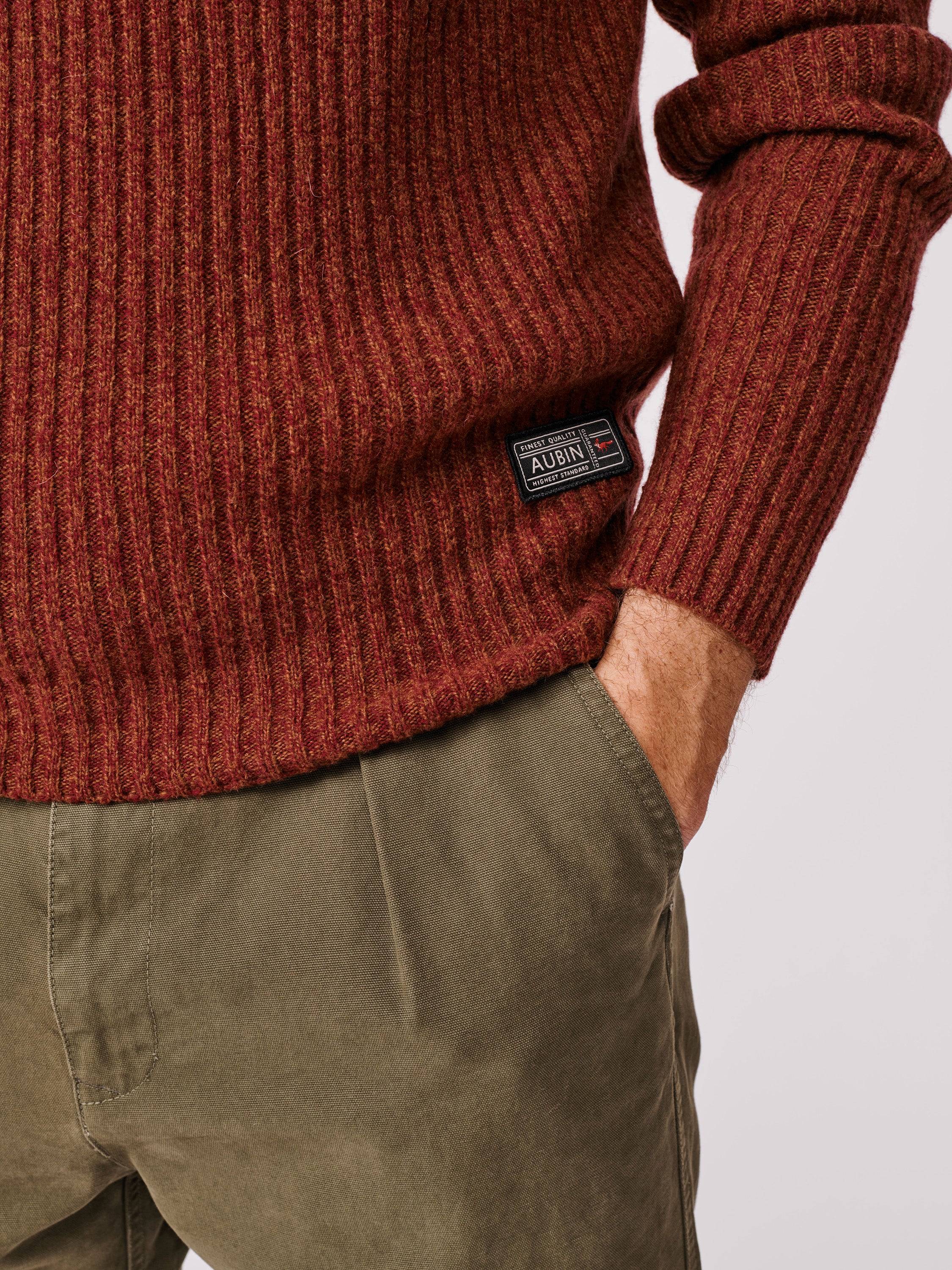 Ray Fisherman Rib Crew Neck Jumper – Aubin