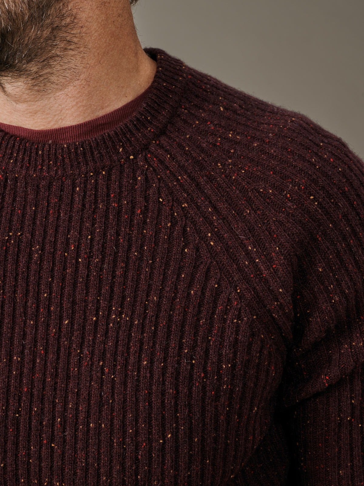 Aubin Port Mix Ray Fisherman Rib Crew Neck Jumper | Crew Neck