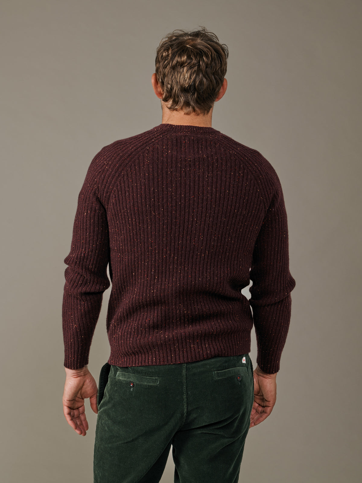 Aubin Port Mix Ray Fisherman Rib Crew Neck Jumper | Crew Neck