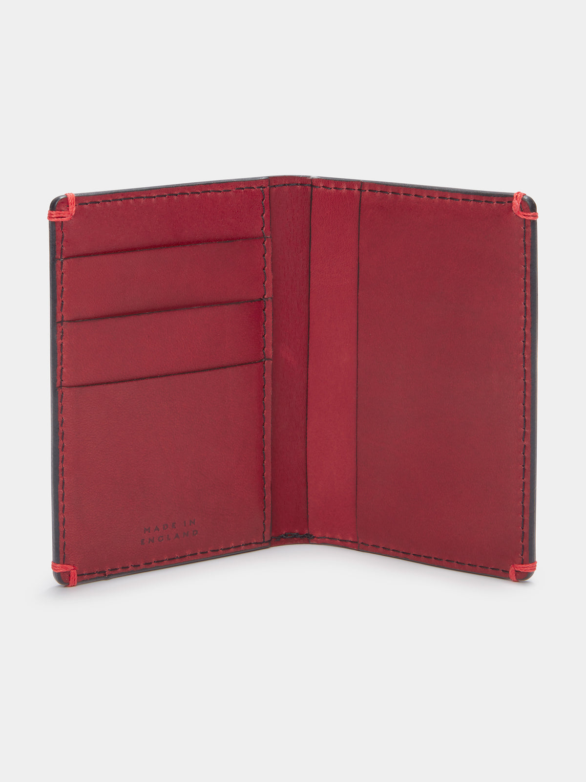 Aubin Black/Dark Red Riverdale Bi-Fold Card Holder | Wallets