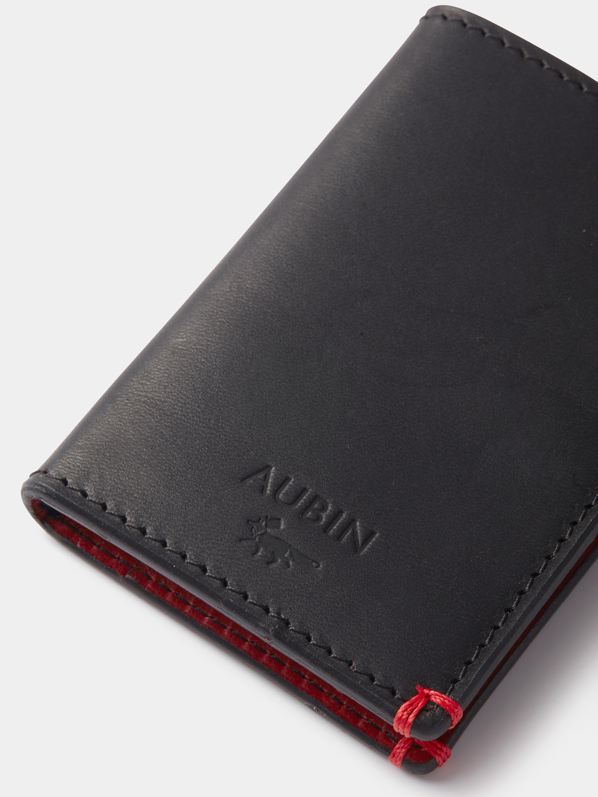 Aubin Black/Dark Red Riverdale Bi-Fold Card Holder | Wallets