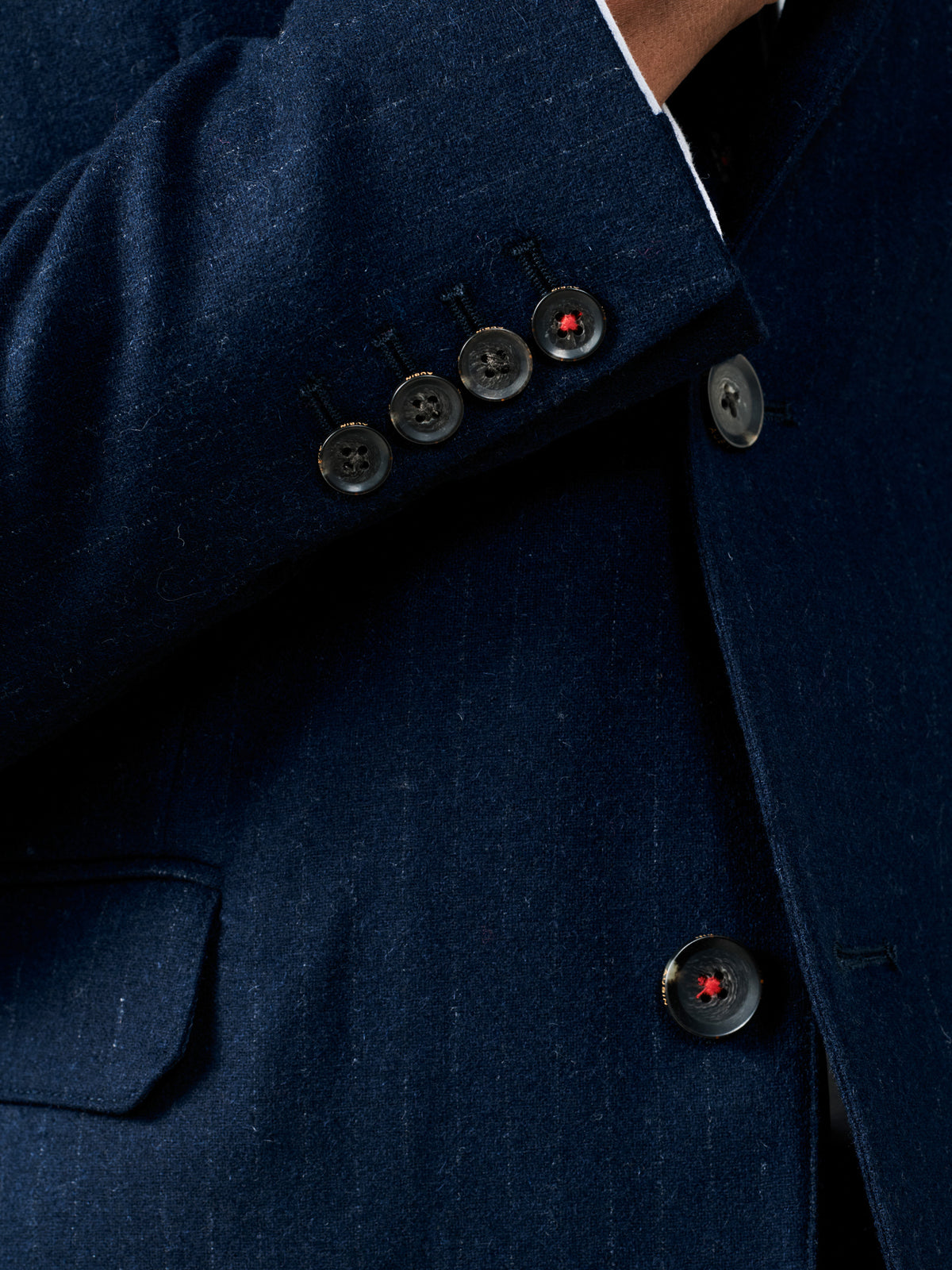 Aubin Navy Pinstripe Rowley Suit Jacket | Suit Jackets