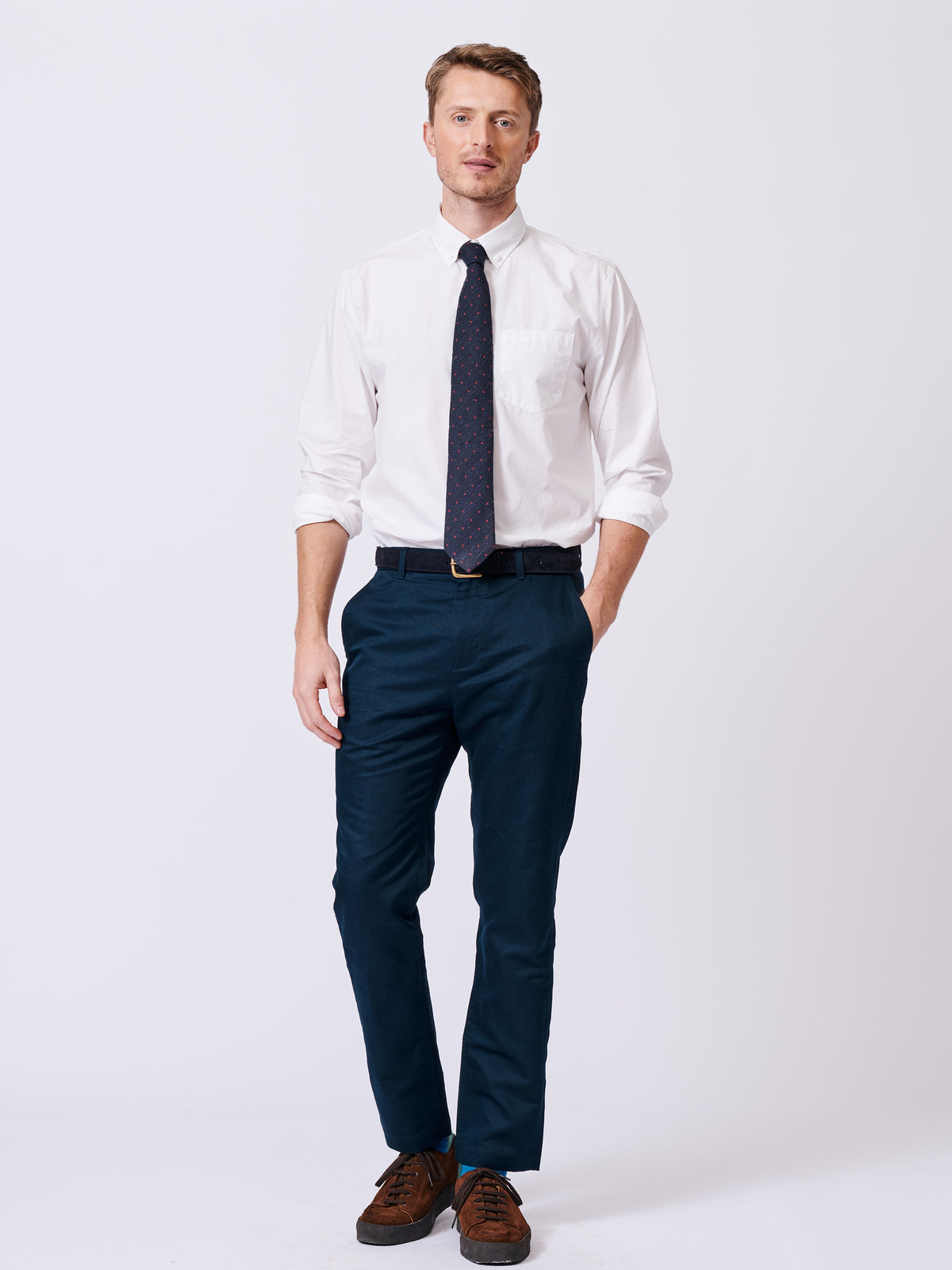 Aubin White Radstone Button Down Shirt | Poplin Shirt