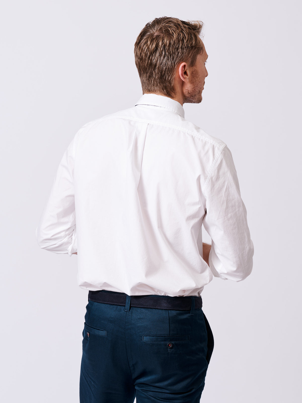 Aubin White Radstone Button Down Shirt | Poplin Shirt