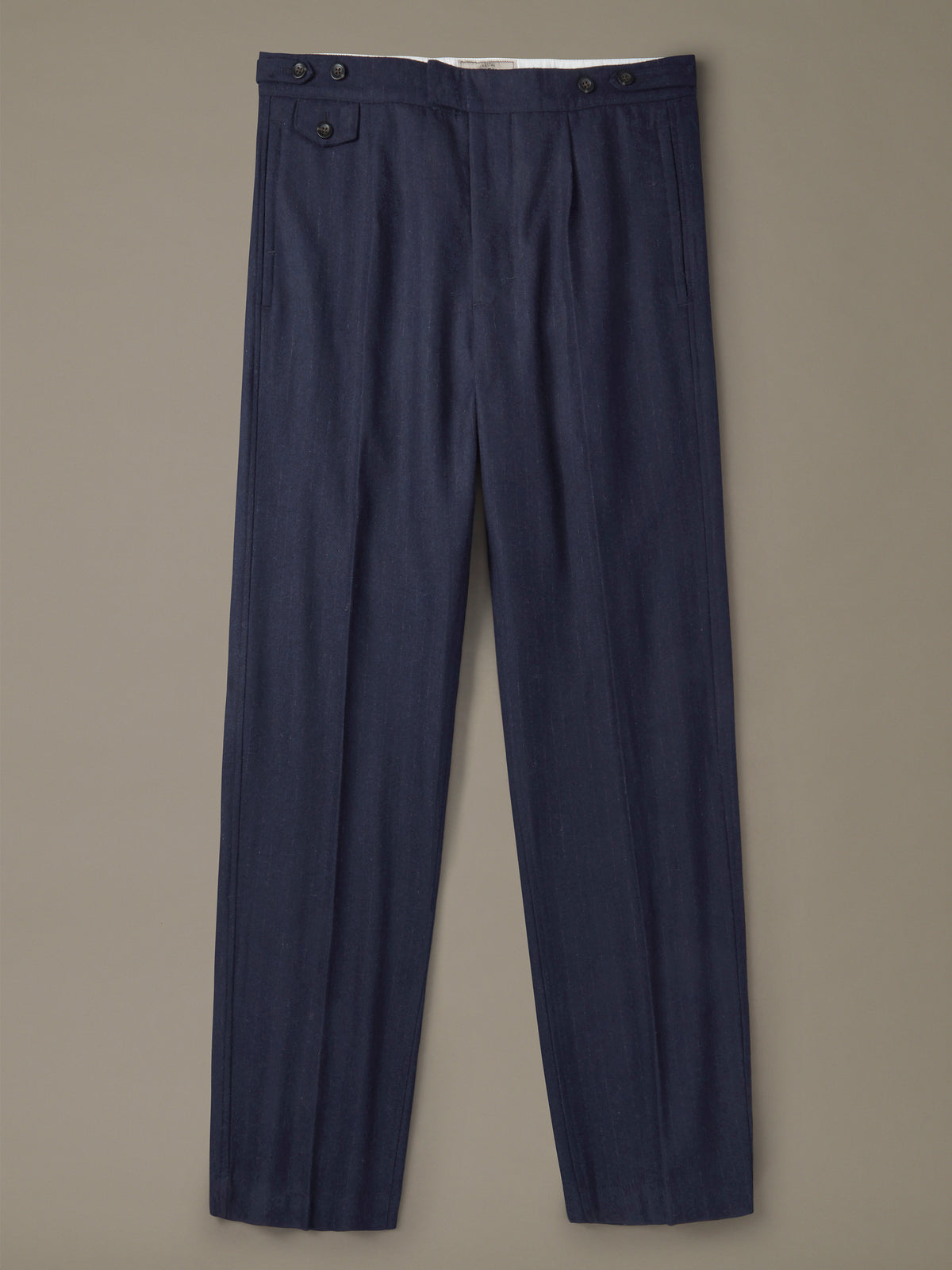 Aubin Navy Pinstripe Rowley Suit Trouser | Suit Trousers