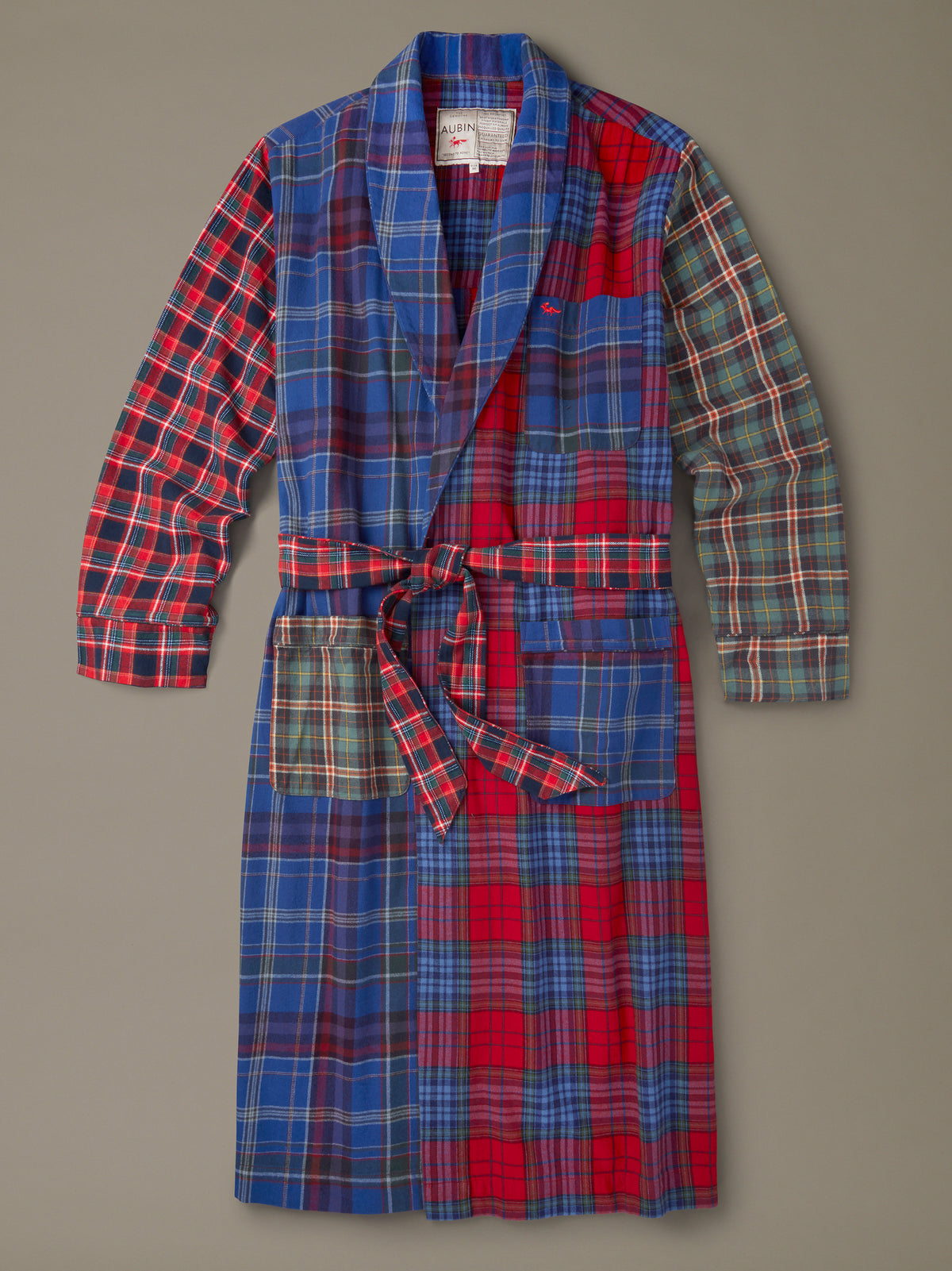 Aubin Patchwork Rupert Flannel Dressing Gown | Dressing Gown