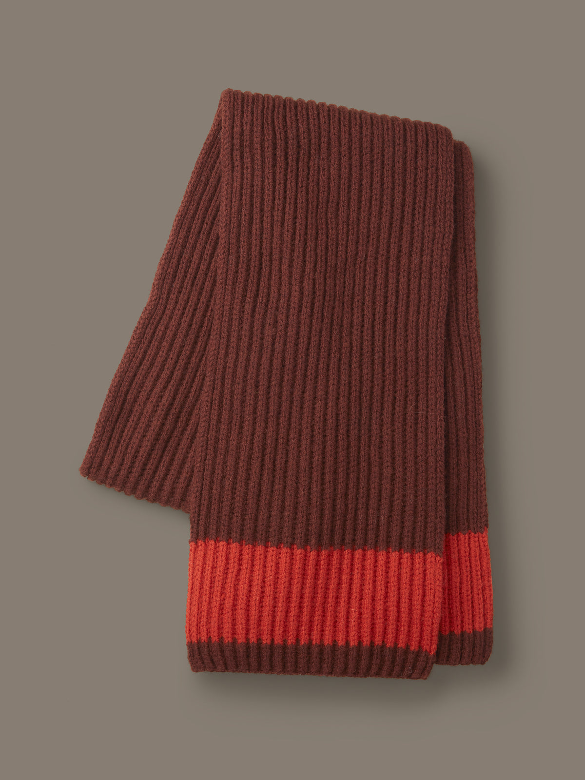 Aubin Burgundy Saddleworth Ribbed Scarf | Scarf