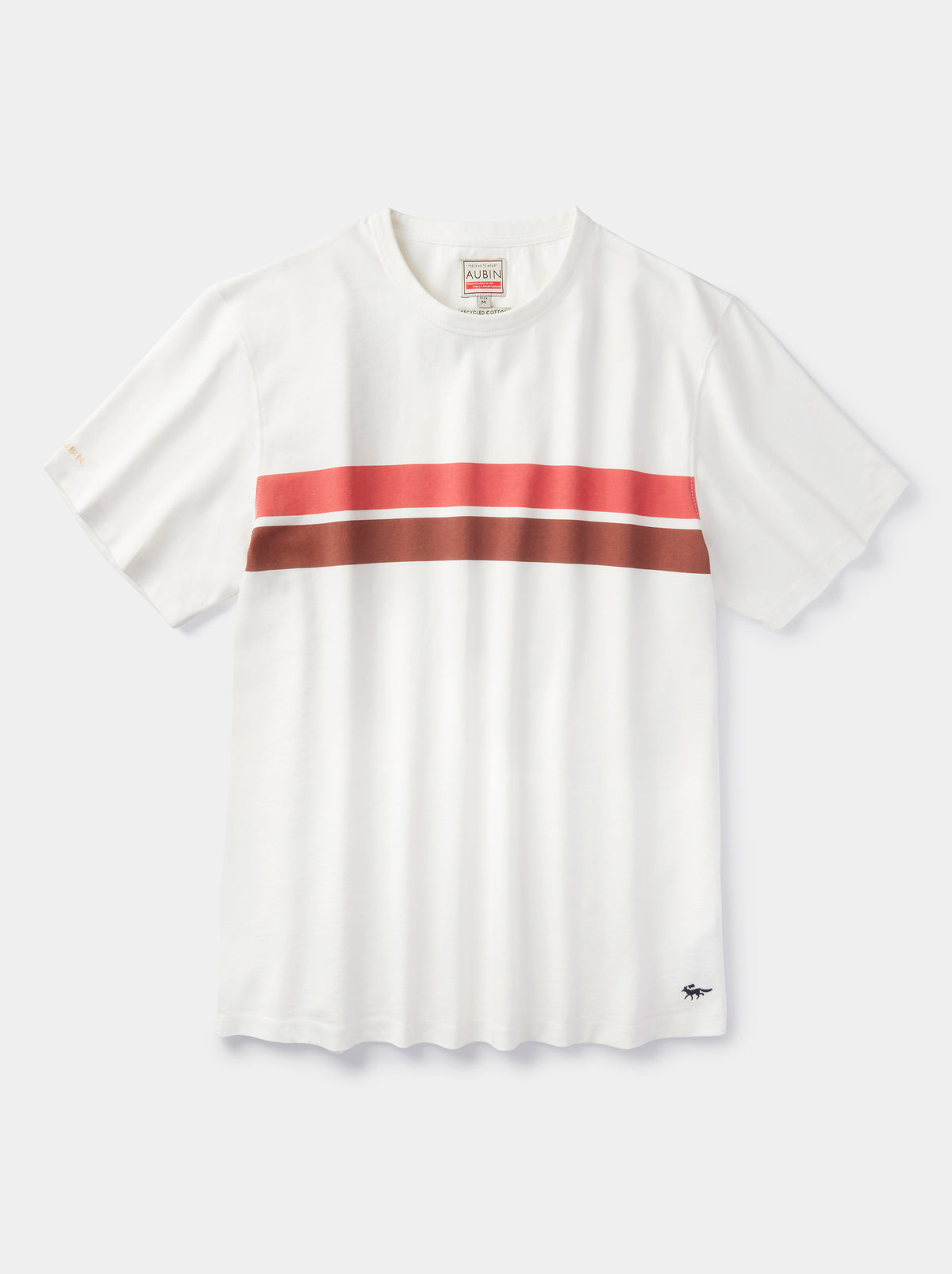 Aubin Chest Stripe Santon Relaxed T-Shirt | Striped Tee